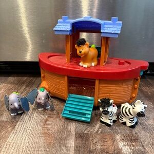 Little People 2005 Noah’s Ark Play Set With 5 Animals Baby Toddler Toy
